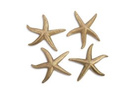Starfish Gold Leaf Set of 4 (Finish: Gold Leaf, Size: Medium)