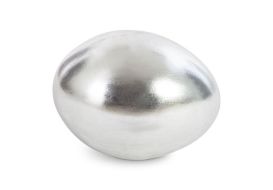 Sauropod Egg (Finish: Silver Leaf, Size: Small)