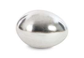 Sauropod Egg (Finish: Silver Leaf, Size: Large)