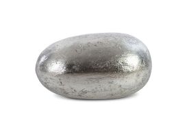 Theropod Egg (Finish: Silver Leaf, Size: Large)