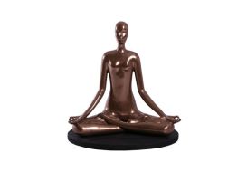 Yoga Figure Meditating (Finish: Polished Bronze no Lines)