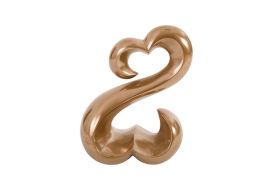 Open Heart Sculpture (Finsh: Polished Bronze)