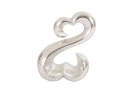Open Heart Sculpture (Finsh: Silver Leaf)