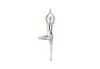 Yoga Figure Wall Art Silver Leaf With Lines