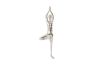 Yoga Figure Wall Art Silver Leaf With Lines