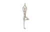Yoga Figure Wall Art Silver Leaf With Lines
