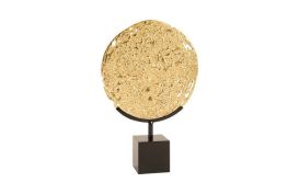 Molten Disc on Stand (Finish: Gold Leaf)