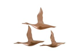 Flying Ducks Set of 3 (Finish: Polished Copper)