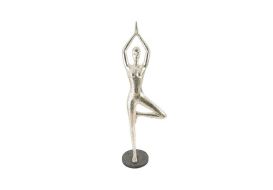 Yoga Figure Silver with Lines (Design: Female)