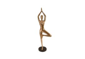 Yoga Figure Polished Bronze No Lines (Design: Female)