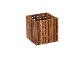 Perforated Wooden Box Square (Size: Large)