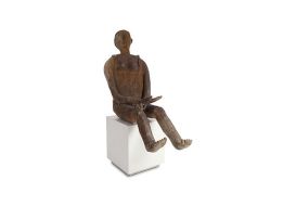Sitting People Concrete Sculpture (Size: 38x22x55"h)