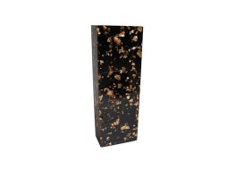 Captured Flake Vase Black (Finish: Gold, Size: Small)