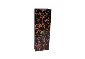 Captured Flake Vase Black (Finish: Rose, Size: Small)