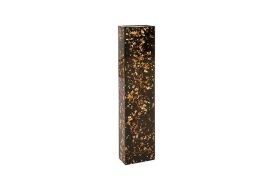 Captured Flake Vase Black (Finish: Gold, Size: Large)