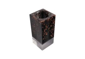 Captured Flake Candle Holder (Finish: Black)