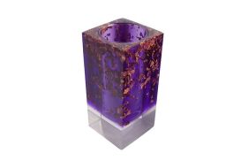 Captured Flake Candle Holder (Finish: Purple)