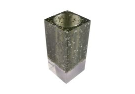 Captured Flake Candle Holder (Finish: Green)