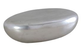 River Stone Coffee Table (Finish: Silver Leaf, Size: Large)